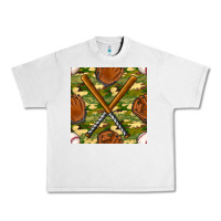 Lunar Rock baseball bat and gloves with camouflage seamless pattern Urban Heavy Tee - BundleAndBundleShop