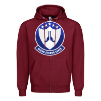 Burgundy ra 5c vigilante patch Zipper Hoodie - linhVisuals
