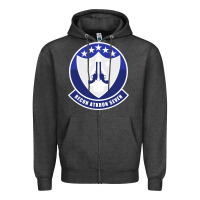 Charcoal Heather ra 5c vigilante patch Zipper Hoodie - linhVisuals