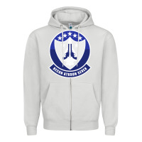 Dove Grey ra 5c vigilante patch Zipper Hoodie - linhVisuals