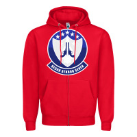 Red ra 5c vigilante patch Zipper Hoodie - linhVisuals