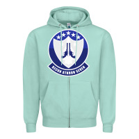 Seafoam ra 5c vigilante patch Zipper Hoodie - linhVisuals