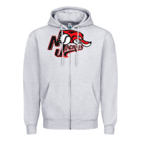Heather Grey jackals Zipper Hoodie - linhVisuals