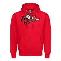 Red jackals Zipper Hoodie - linhVisuals