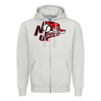Dove Grey jackals Zipper Hoodie - linhVisuals