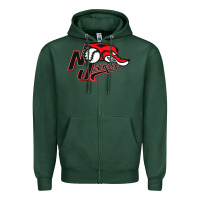Sports Green jackals Zipper Hoodie - linhVisuals
