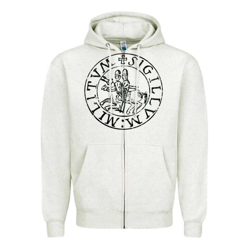Knights Templar Sigil Zipper Hoodie by linhVisuals | Teevron