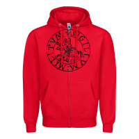 Red knights templar sigil Zipper Hoodie - linhVisuals