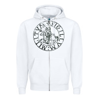 White knights templar sigil Zipper Hoodie - linhVisuals