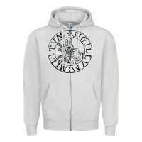 Dove Grey knights templar sigil Zipper Hoodie - linhVisuals