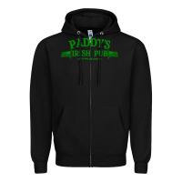 Black paddy irish pub Zipper Hoodie - linhVisuals