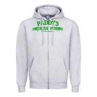 Heather Grey paddy irish pub Zipper Hoodie - linhVisuals