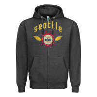 Charcoal Heather seattle pilots baseball vintage Zipper Hoodie - linhVisuals