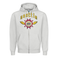 Dove Grey seattle pilots baseball vintage Zipper Hoodie - linhVisuals
