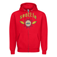 Red seattle pilots baseball vintage Zipper Hoodie - linhVisuals