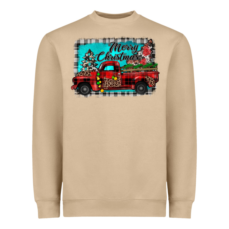 Truck Merry Christmas Heavyweight Sweatshirt by JahusDesignShop | Teevron