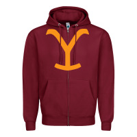 Burgundy dutton ranch Zipper Hoodie - linhVisuals