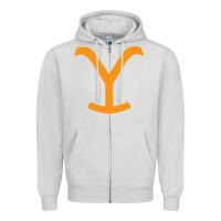 Dove Grey dutton ranch Zipper Hoodie - linhVisuals