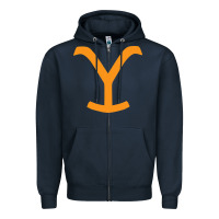 Navy dutton ranch Zipper Hoodie - linhVisuals