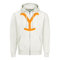 Oatmeal Heather dutton ranch Zipper Hoodie - linhVisuals