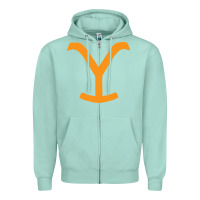Seafoam dutton ranch Zipper Hoodie - linhVisuals