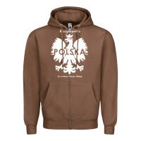 Chestnut poland rzeczpospolita polska polish eagle symbol Zipper Hoodie - linhVisuals