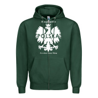 Sports Green poland rzeczpospolita polska polish eagle symbol Zipper Hoodie - linhVisuals