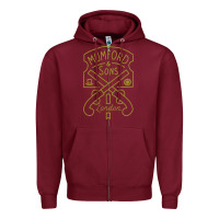 Burgundy mumford and sons merch Zipper Hoodie - linhVisuals