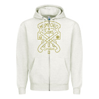 Oatmeal Heather mumford and sons merch Zipper Hoodie - linhVisuals