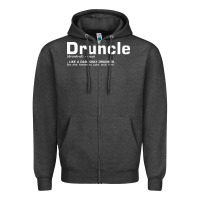 Charcoal Heather drunkle merch Zipper Hoodie - linhVisuals