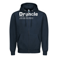 Navy drunkle merch Zipper Hoodie - linhVisuals