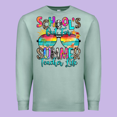 School's Out For Summer Teacher Life Premium Sweatshirt Designed By Ranaportraitstore