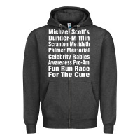 Charcoal Heather fun office tv show Zipper Hoodie - linhVisuals