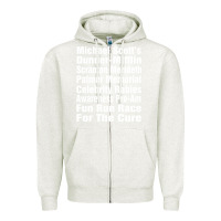 Oatmeal Heather fun office tv show Zipper Hoodie - linhVisuals