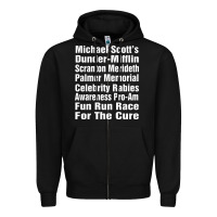 Black fun office tv show Zipper Hoodie - linhVisuals