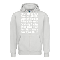 Dove Grey fun office tv show Zipper Hoodie - linhVisuals