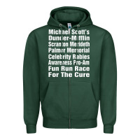 Sports Green fun office tv show Zipper Hoodie - linhVisuals