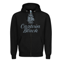 Black Captain Black Cigar Zipper Hoodie - linhVisuals
