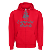 Red Captain Black Cigar Zipper Hoodie - linhVisuals