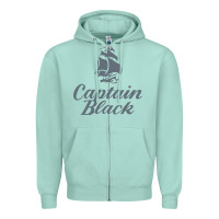 Seafoam Captain Black Cigar Zipper Hoodie - linhVisuals
