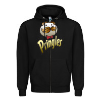 Black pringles classic Zipper Hoodie - linhVisuals