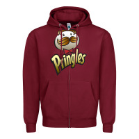 Burgundy pringles classic Zipper Hoodie - linhVisuals