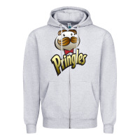 Heather Grey pringles classic Zipper Hoodie - linhVisuals