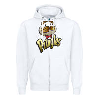 White pringles classic Zipper Hoodie - linhVisuals