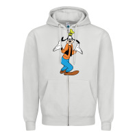 Dove Grey goofy Zipper Hoodie - linhVisuals