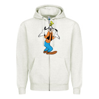 Oatmeal Heather goofy Zipper Hoodie - linhVisuals