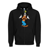 Black goofy Zipper Hoodie - linhVisuals