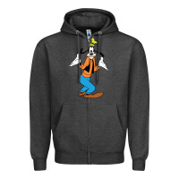 Charcoal Heather goofy Zipper Hoodie - linhVisuals