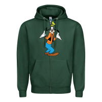 Sports Green goofy Zipper Hoodie - linhVisuals