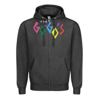 Charcoal Heather the go go's müsïc Zipper Hoodie - linhVisuals